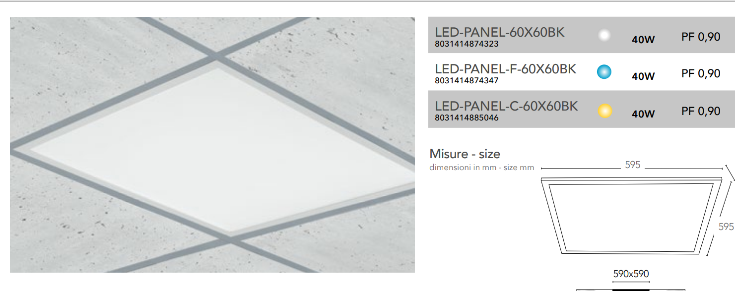 INTEC LIGHT LED Panel pannello 30×120 in alluminio bianco 40W